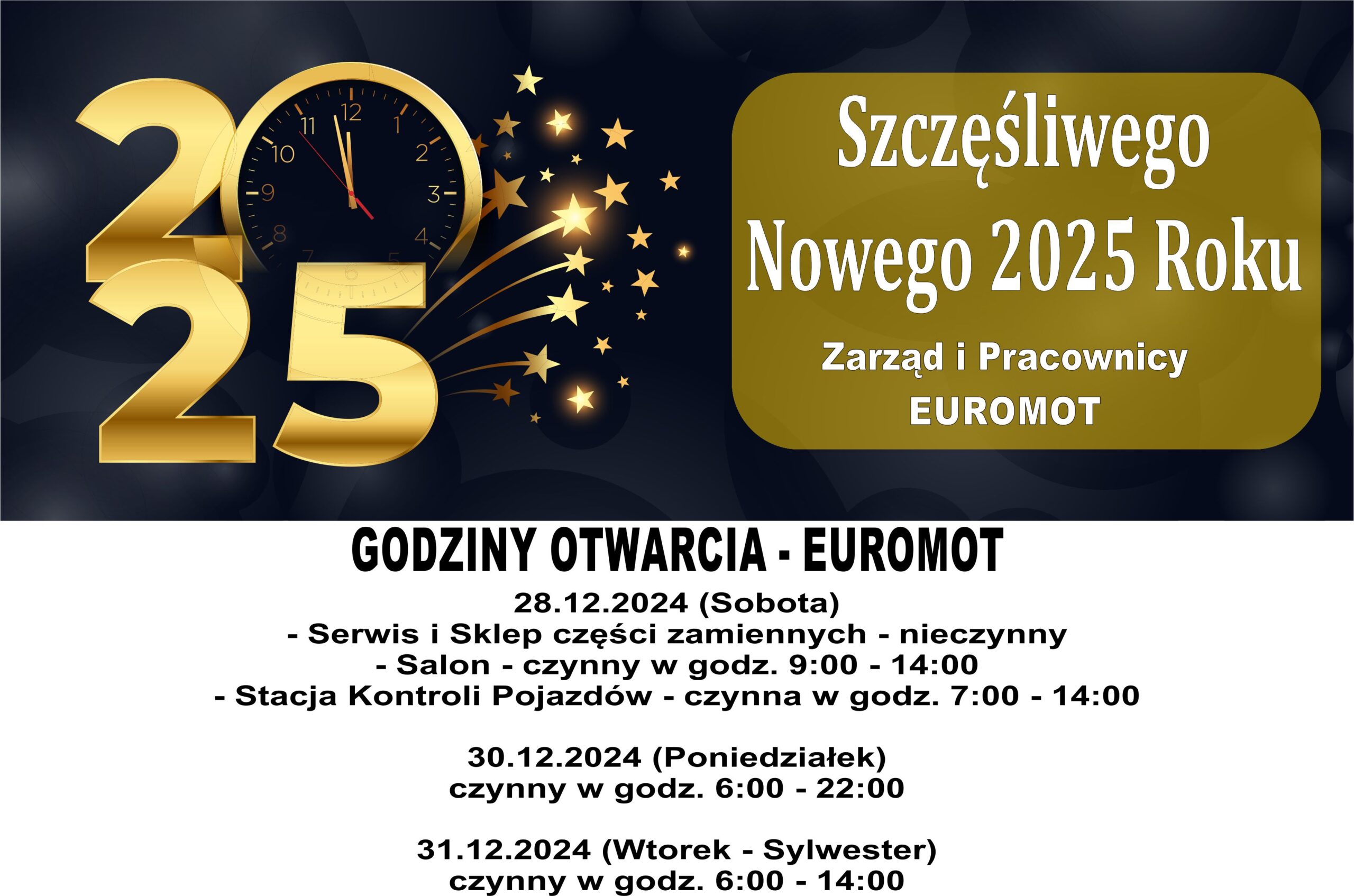 Godziny otwarcia EUROMOT w najbliższych dniach.